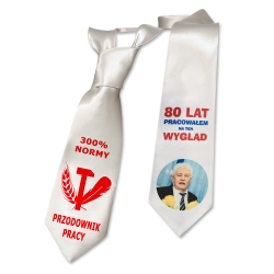 KRAWAT ze zdjęciem, napisem