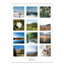 KALENDARZ "BIAŁY" A3 wieloplanszowy