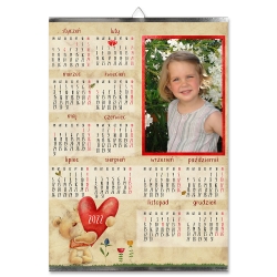 KALENDARZ "MIŚ-SERCE" A3 jednoplanszowy