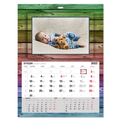 KALENDARZ "KOLOROWE DESKI" ze zdzierakiem