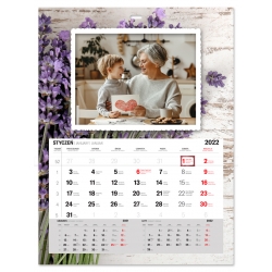 KALENDARZ "LAWENDOWY" ze zdzierakiem