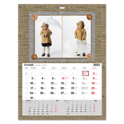 KALENDARZ "PŁÓTNO" ze zdzierakiem