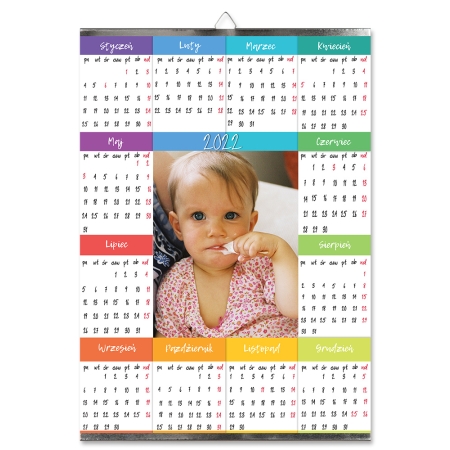 KALENDARZ "KOLOR" A3 jednoplanszowy