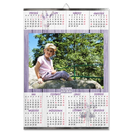 KALENDARZ "LAWENDOWY" A3 jednoplanszowy