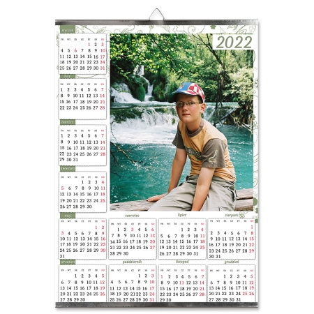 KALENDARZ "ZIELONY" A3 jednoplanszowy