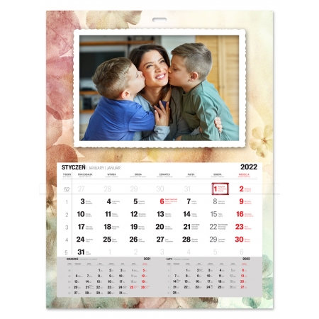 KALENDARZ "KWIATY" ze zdzierakiem