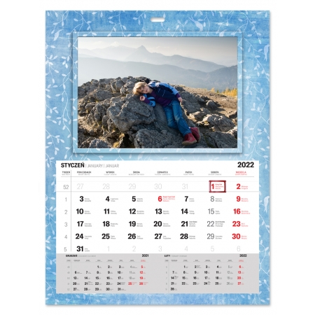 KALENDARZ "NIEBIESKI" ze zdzierakiem