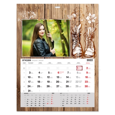 KALENDARZ "RYSTYKALNY" ze zdzierakiem