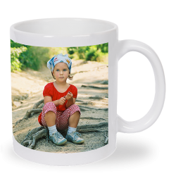 KUBEK BIAŁY z max. 3 zdjęciami, napisem