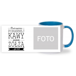 KUBEK NIEBIESKI ze wzorem K027 "Dla niej"