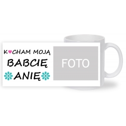 KUBEK BIAŁY ze wzorem K029 "Dla babci""
