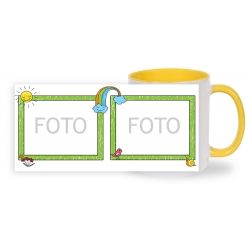 KUBEK ŻOŁTY ze wzorem K037 "Dla dziecka"