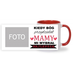 KUBEK CZERWONY ze wzorem K002 "na Dzień Mamy"