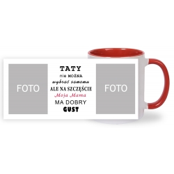 KUBEK CZERWONY ze wzorem K005 "na Dzień Taty"