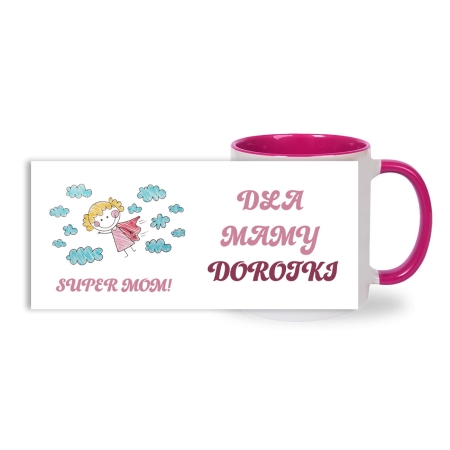KUBEK RÓŻOWY wzór KDM06
