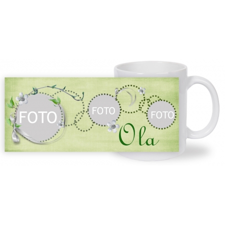 KUBEK BIAŁY ze wzorem K009 "z imieniem"