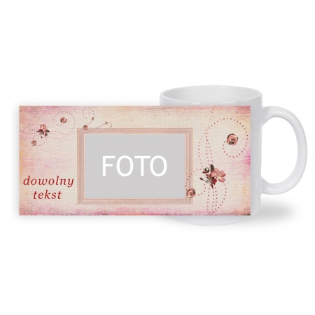 KUBEK BIAŁY ze wzorem K010 "z tekstem"