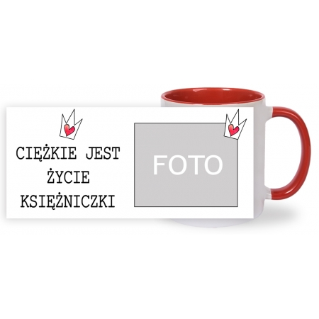 KUBEK CZERWONY ze wzorem K028 "Dla niej"