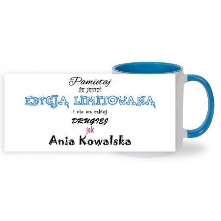 KUBEK NIEBIESKI ze wzorem K034 "Dla niej"