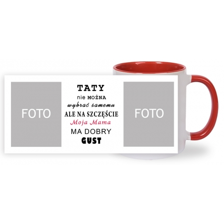 KUBEK CZERWONY ze wzorem K005 "na Dzień Taty"