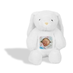 KRÓLIK BIAŁY ze zdjęciem, napisem