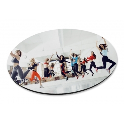 PODKŁADKA POD MYSZ ze zdjęciem, napisem OKRĄGŁA