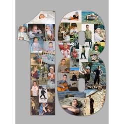 KOLAŻ ZE ZDJĘĆ "osiemnastka", NA PAPIERZE FOTOGRAFICZNYM, do 36 zdjęć