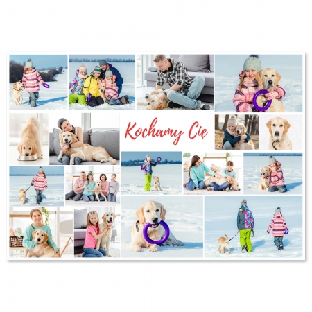 KOLAŻ ZE ZDJĘĆ wg indywidualnego projektu, NA PAPIERZE FOTOGRAFICZNYM, z max. 24 zdjęciami