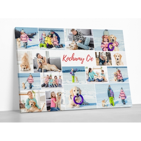 KOLAŻ ZE ZDJĘĆ wg indywidualnego projektu, NA PŁÓTNIE, z max. 24 zdjęciami