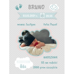 METRYCZKA "NIEBIESKA CHMURKA"