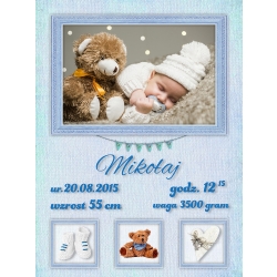 METRYCZKA "MIŚ CHŁOPCA"