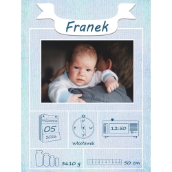 METRYCZKA "BŁĘKITNA Z KALENDARZEM"