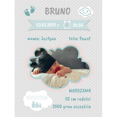 METRYCZKA "NIEBIESKA CHMURKA"