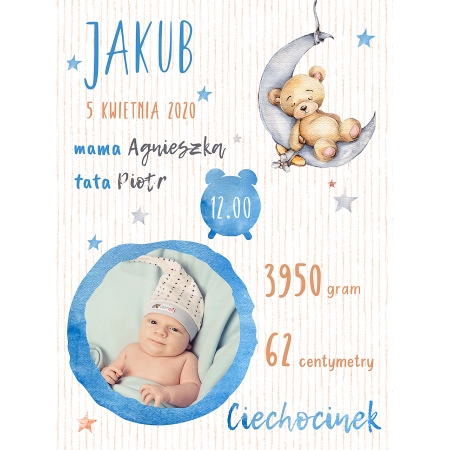 METRYCZKA "KSIĘŻYC NA NIEBIESKO"