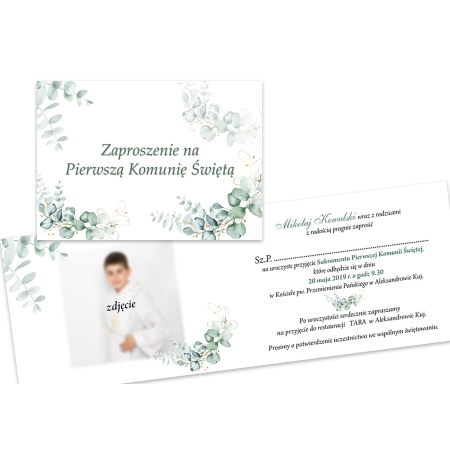 ZAPROSZENIE NA KOMUNIĘ wzór k021