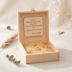 PUDEŁKO NA PREZENT 16 x 16 cm wzór K01 z okazjonalnym grawerem i życzeniami