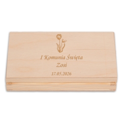 PUDEŁKO NA BANKNOTY, PREZENT 18 x 10 cm wzór K04 z okazjonalnym grawerem i życzeniami