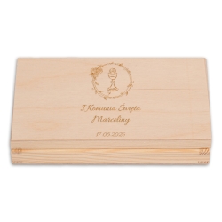 PUDEŁKO NA BANKNOTY, PREZENT 18 x 10 cm wzór K05 z okazjonalnym grawerem i życzeniami