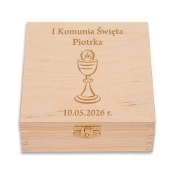 PUDEŁKO NA PREZENT 16 x 16 cm wzór K02 z okazjonalnym grawerem i życzeniami