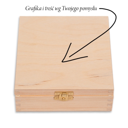 PUDEŁKO NA PREZENT 16 x 16 cm z grawerem i życzeniami wg indywidualnego projektu